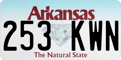 AR license plate 253KWN