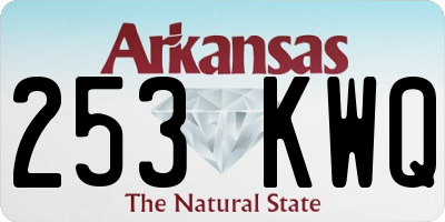 AR license plate 253KWQ