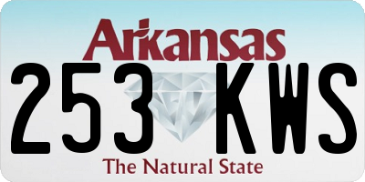 AR license plate 253KWS