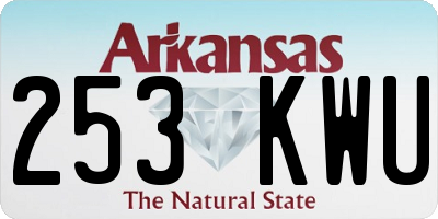 AR license plate 253KWU