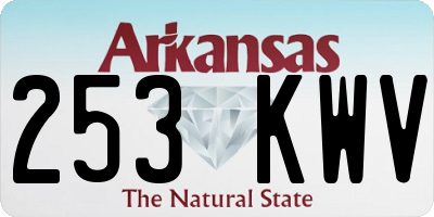 AR license plate 253KWV