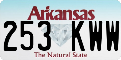 AR license plate 253KWW