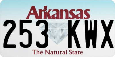 AR license plate 253KWX