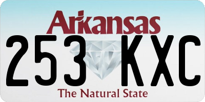 AR license plate 253KXC