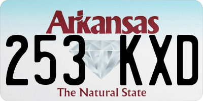 AR license plate 253KXD