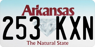 AR license plate 253KXN