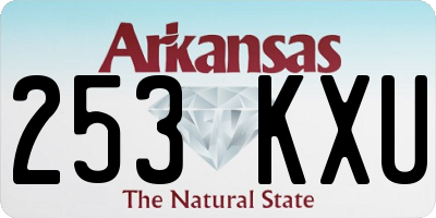 AR license plate 253KXU
