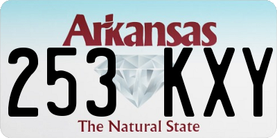 AR license plate 253KXY