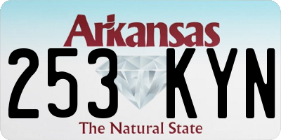 AR license plate 253KYN