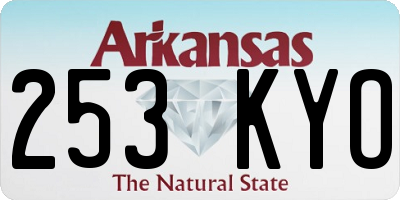 AR license plate 253KYO