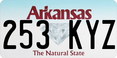 AR license plate 253KYZ