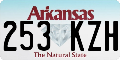 AR license plate 253KZH