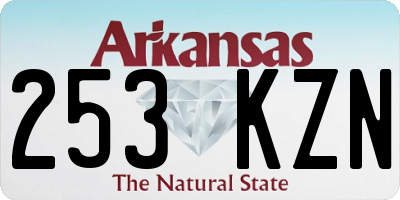 AR license plate 253KZN