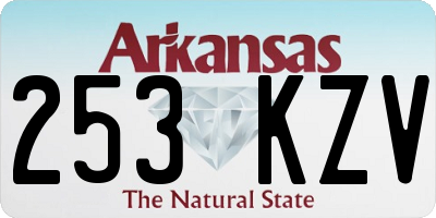 AR license plate 253KZV