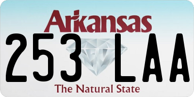 AR license plate 253LAA