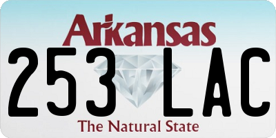 AR license plate 253LAC
