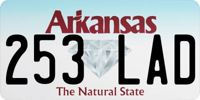AR license plate 253LAD