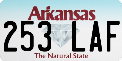 AR license plate 253LAF