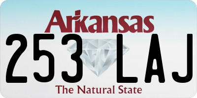 AR license plate 253LAJ