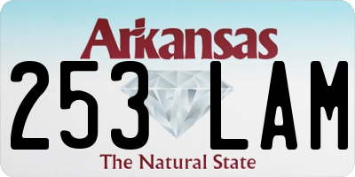 AR license plate 253LAM