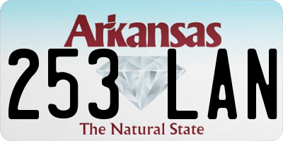 AR license plate 253LAN