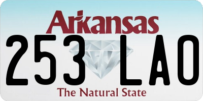 AR license plate 253LAO