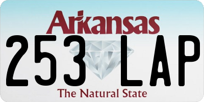 AR license plate 253LAP