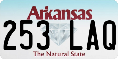 AR license plate 253LAQ