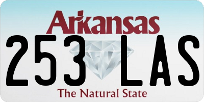 AR license plate 253LAS