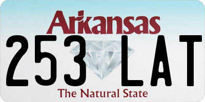 AR license plate 253LAT