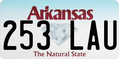 AR license plate 253LAU