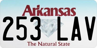 AR license plate 253LAV