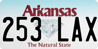 AR license plate 253LAX