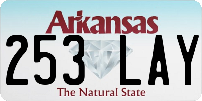 AR license plate 253LAY