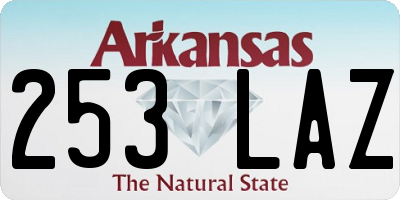 AR license plate 253LAZ