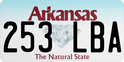 AR license plate 253LBA