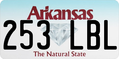 AR license plate 253LBL