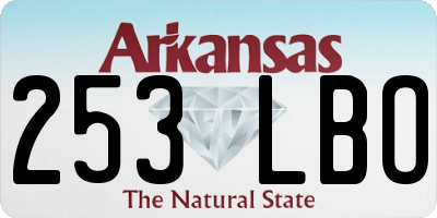 AR license plate 253LBO