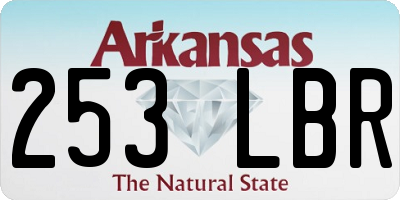 AR license plate 253LBR