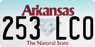 AR license plate 253LCO