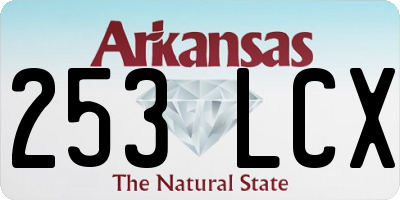 AR license plate 253LCX