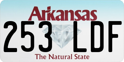 AR license plate 253LDF