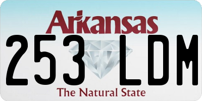 AR license plate 253LDM