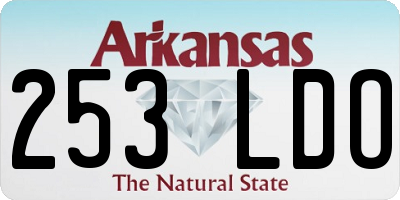 AR license plate 253LDO