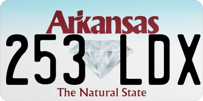 AR license plate 253LDX