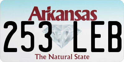 AR license plate 253LEB