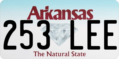 AR license plate 253LEE