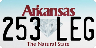 AR license plate 253LEG