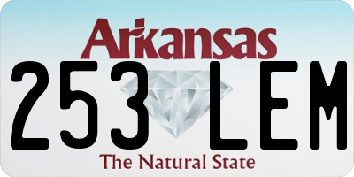 AR license plate 253LEM