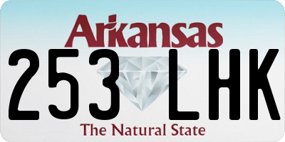 AR license plate 253LHK